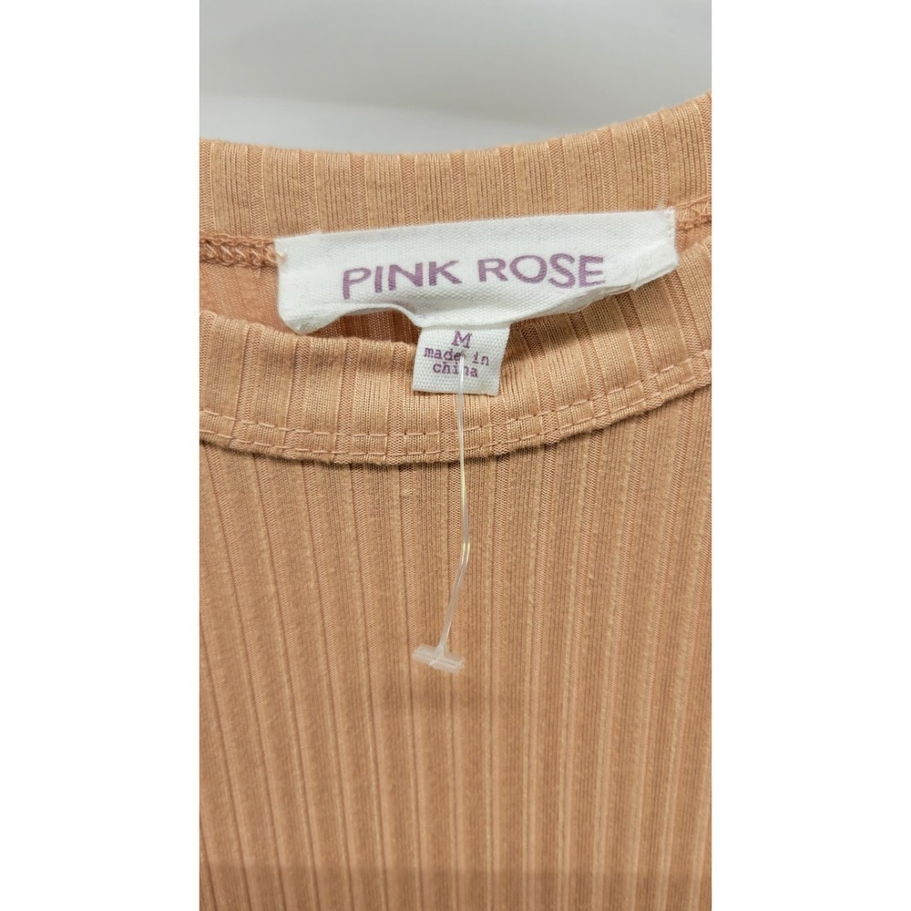 Pink Rose Rib Maxi Dress Medium - Picture 3 of 8